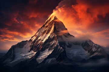 Naklejka premium Mountain peak