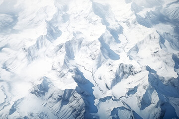 Closeup snow texture mountains top view Outdoor landscape in Arctic, Polar region. Winter season, Europe