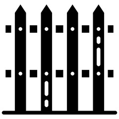 fence solid vector icon