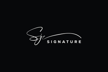 SJ initials Handwriting signature logo. SJ Hand drawn Calligraphy lettering Vector. SJ letter real estate, beauty, photography letter logo design.