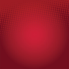 red background with dots, comic style