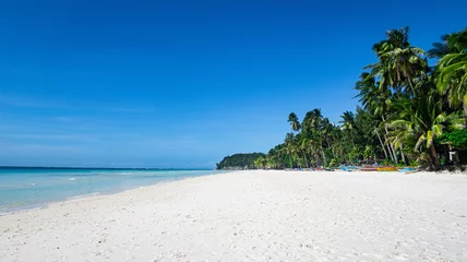 Runde Acrylglas Antireflex-Bilder Boracay Weißer Strand Paradise island white beach Boracay Philippines 