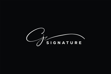 CJ initials Handwriting signature logo. C J Hand drawn Calligraphy lettering Vector. CJ letter real estate, beauty, photography letter logo design.