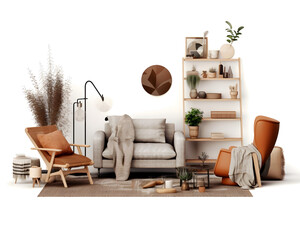 interior design concept home modern architecture furniture object idea generative Ai.