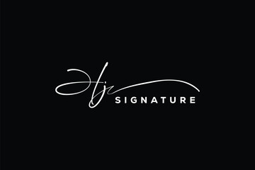 HJ initials Handwriting signature logo. HJ Hand drawn Calligraphy lettering Vector. HJ letter real estate, beauty, photography letter logo design.