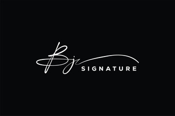 BJ initials Handwriting signature logo. BJ Hand drawn Calligraphy lettering Vector. BJ letter real estate, beauty, photography letter logo design.