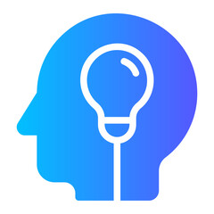 creative thinking gradient icon