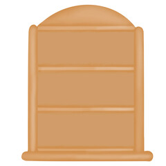 Wooden shelves Cartoon