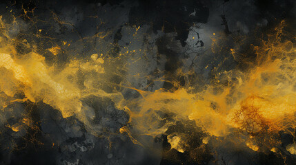 abstract yellow grunge on black background