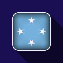 Flat Micronesia Flag Background Vector Illustration