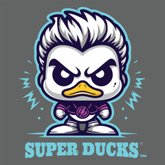 Super ducks logo design
