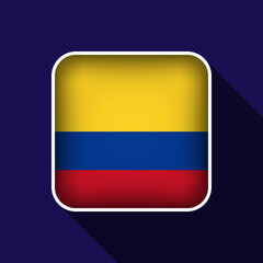 Flat Colombia Flag Background Vector Illustration
