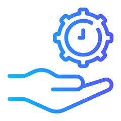 time management gradient icon