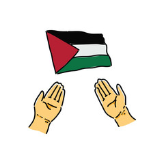 Save Palestine, Pray for Palestine poster, flyers, banners, t-shirts, and post vector illustrations of flags and Hashtags with Save Palestine