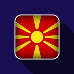Flat Macedonia Flag Background Vector Illustration