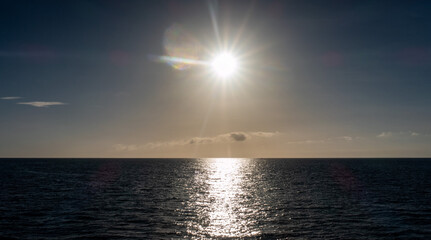 Sunset over the ocean Boracay Philippines