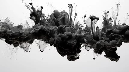 Fotobehang liquid explosion on black 3d illustration isolated on white background © Aura