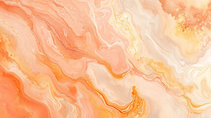 Pastel orange, peach, & custard marble background - obrazy, fototapety, plakaty