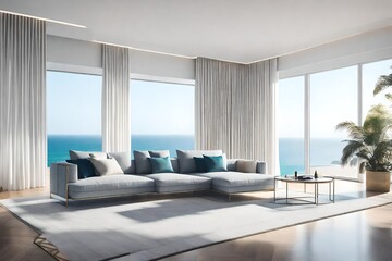 modern living room with a window