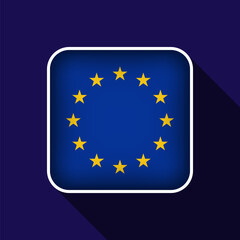Flat European Union Flag Background Vector Illustration
