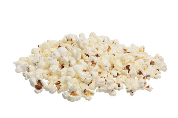 Heap of delicious popcorn on transparent background png