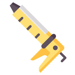 caulk gun flat vector icon