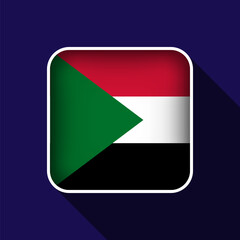 Flat Sudan Flag Background Vector Illustration