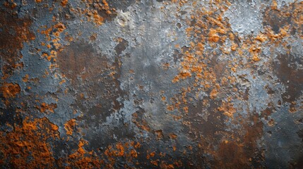 A rusty metal surface with clear signs of corrosion and rust formation. Suitable for backgrounds, textures, industrial concepts, or designs with a weathered aesthetic. - obrazy, fototapety, plakaty