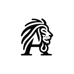 Artistic 'A' Monogram with Lion Mane Logo