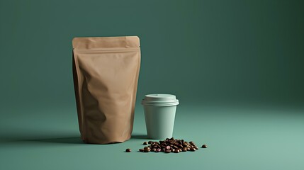 Packaging design mockup with editable text fields. generative AI