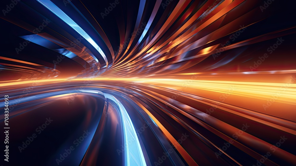 Poster abstract background light trails curve distortion perspective