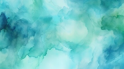 lue green watercolor background , blue green  Wave pattern watercolor