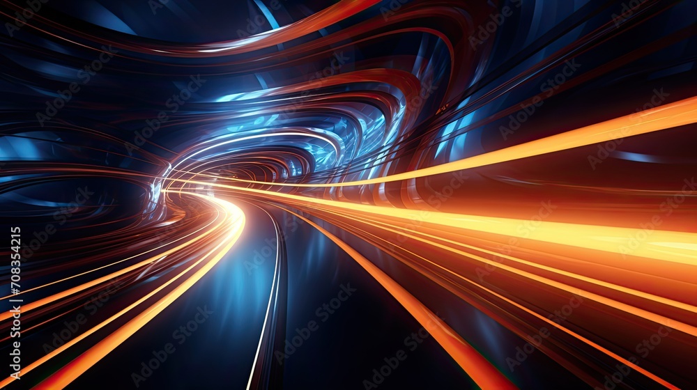 Poster abstract background light trails curve distortion perspective