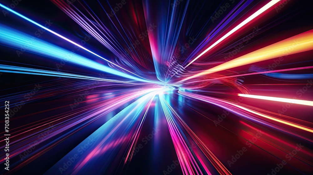 Poster abstract background light trails curve distortion perspective
