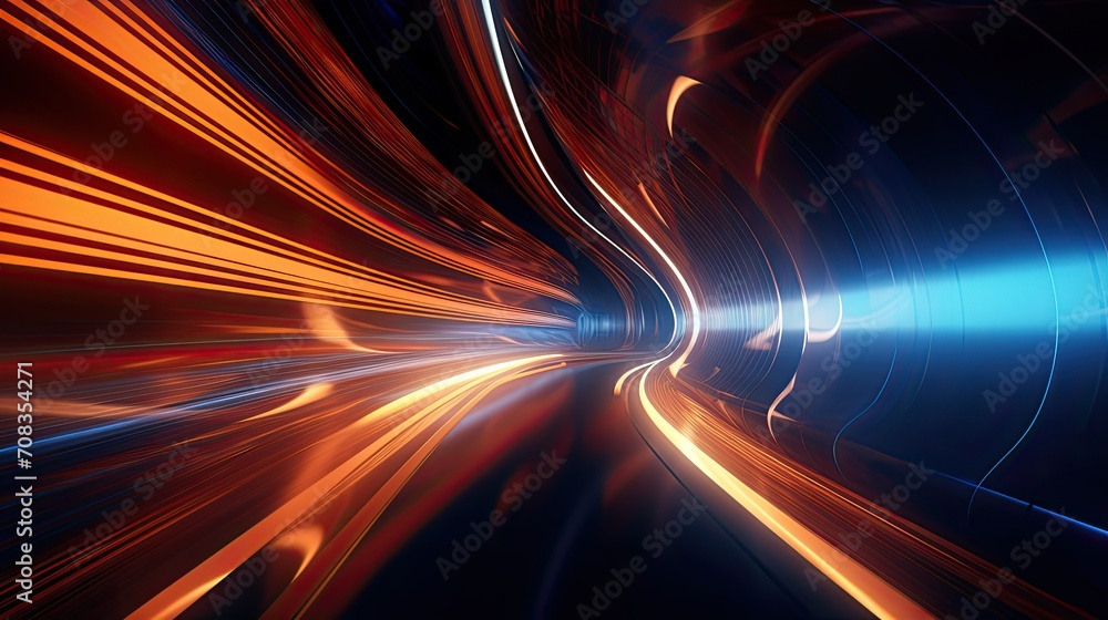 Poster abstract background light trails curve distortion perspective