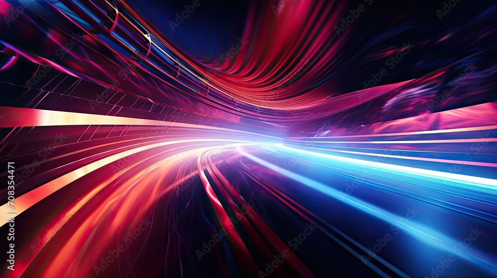 Poster abstract background light trails curve distortion perspective