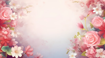 Obraz na płótnie Canvas Beautiful pink rose bouquet flowers background, symbol of Valentine's Day, wedding, love