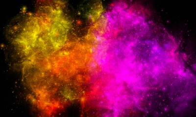 Purple and Yellow Space Galaxy Nebula Background Wallpaper