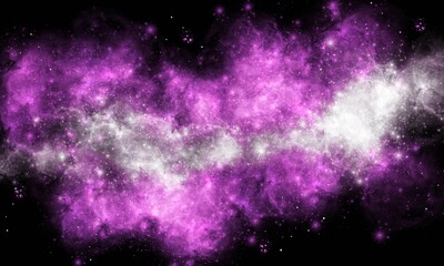 Pink Space Galaxy and Nebula Background Wallpaper