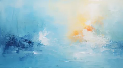 Rolgordijnen abstract painting in style of Claude Monet gentle color © paisorn