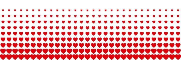 ハーフトーン  ハート　背景　赤