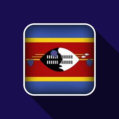 Flat Eswatini Flag Background Vector Illustration