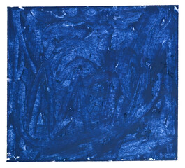 background with blue paint on white paper