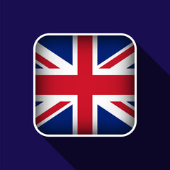 Flat United Kingdom Flag Background Vector Illustration