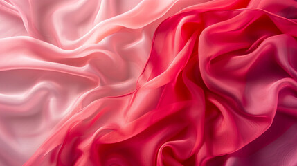 Obraz premium Cherry red & bubblegum pink silk background