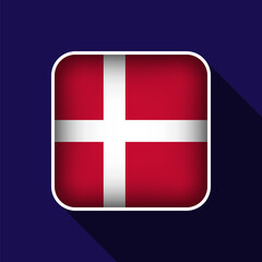 Obraz premium Flat Denmark Flag Background Vector Illustration