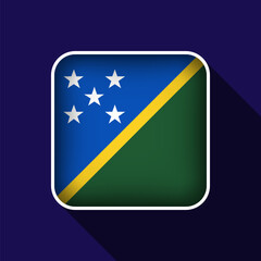 Flat Solomon Islands Flag Background Vector Illustration