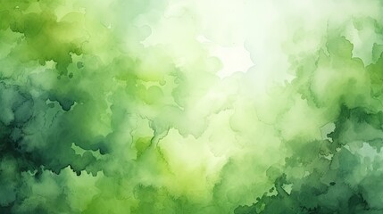 green watercolor background, abstract green Watercolour painting textured,green Wave pattern watercolor on white - obrazy, fototapety, plakaty