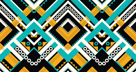 Geometric Ethnic Patterns. American, African,Western, Aztec, motif Navajo, and bohemian pattern styles. designed for background,wallpaper,print, carpet,wrapping,tile,salong, batik.vector illustration