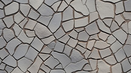 Paving Flagstone Texture Seamless for Flooring, cobblestone cut flat in random pieces, grey, 